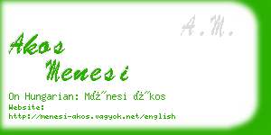 akos menesi business card